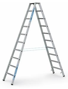 Scala a pioli con bordi rifiniti Zarges, anodizzata Saferstep B, 2x10 pioli