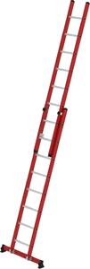 Scala a sfilo Munk a 2 sezioni in vetroresina/alluminio con traversa nivello® e 2x8 pioli