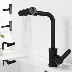Omgoods - Rubinetto da cucina a cascata con rotazione a 360° e 4 intensità di flusso