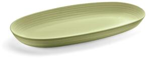 Vassoio Da Portata Tierra realizzato con plastica riciclata di 12 bottiglie 41x22,9xh4,2 cm -5000 cc colore Verde alga