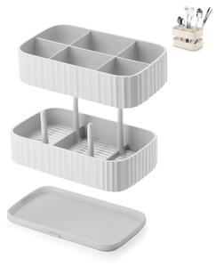 Scolaposate DA LAVELLO DRAIN&SAFE 17x10xh11 cm - 6 scomparti massima capacit� minimo spazio realizzato in materiale plastico antibatterico colore Grigio opaco