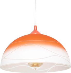 Lampada da cucina in vetro bianco arancio design retrò luce a sospensione tavolo da pranzo