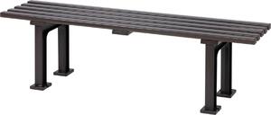 Panchina da giardino Kuba | 3 posti | Marrone | HxLxP 42x150x37cm | Plastica resistente agli agenti atmosferici e ai raggi UV | Panchina da parco Panchina da esterno Balcone da giardino Terrazza