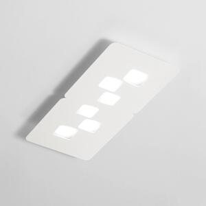 Lampada a soffitto BILBAO P/M - Plafoniera in metallo e metacrilato Bianco 6x8W GX53 - Gea Luce