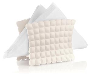 PORTATOVAGLIOLI in materiale acrilico 15,2x7,6xh11 cm colore Bianco Latte