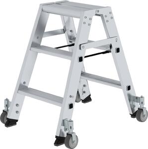 Scaletta accessibile da entrambi i lati con rotelle 2x3 gradini