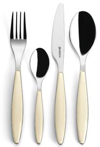 Posate Feeling 24 pezzi Colore Crema in acciaio inox 18/10 AISI 420 di Altissima qualit� lavabili in lavastoviglie colore crema