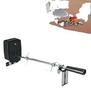 Griglia per barbecue, rotazione a 360°, altezza regolabile, colore nero e argento
