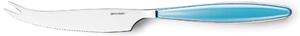 Coltello Formaggio due punte Feeling inox 18/10 lucido 23,8 cm azzurro mare lavabili in lavastoviglie