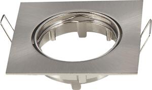 Aigostar - Cornice per faretto da incasso GU10 8,2x8,2 cm cromo opaco