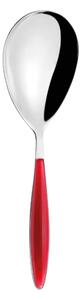 Cucchiaio Pala Risotto Feeling Guzzini 210 mm in acciaio 18/10 manico in ABS composizione in scatola regalo Rosso