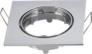 Aigostar - Cornice per faretto da incasso GU10 8,2x8,2 cm cromo lucido