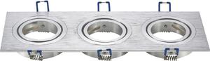 Aigostar - Cornice tripla per faretto da incasso GU10 25,5x9,1 cm cromo opaco