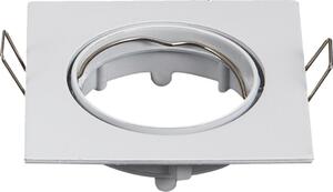 Aigostar - Cornice per faretto da incasso GU10 8,2x8,2 cm bianca