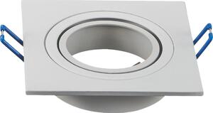 Aigostar - Cornice per faretto da incasso GU10 9,1x9,1 cm bianca