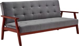 Divano letto Scandinavo in velluto grigio scuro