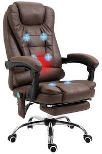 Sedia da ufficio massaggiante Vinsetto, sedia da scrivania ergonomica con funzione reclinabile