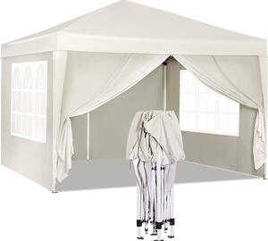 WOLTU Gazebo Pop-Up, gazebo pieghevole impermeabile con telaio in metallo Oxford, 3 x 3 m, beige