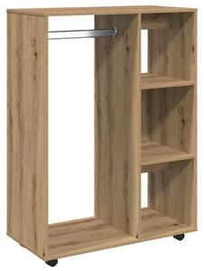 VidaXL Appendiabiti in rovere Artisan 80x40x110 cm materiale a base di legno