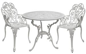 Abc HOME | Set di mobili da giardino 3 pezzi | Tavolo da giardino | Sedie da giardino | Alluminio pressofuso | Stile liberty