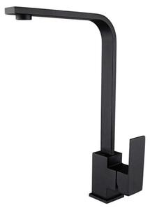 Solidchoice - Rubinetto da cucina in acciaio inossidabile con acqua calda e fredda, colore nero