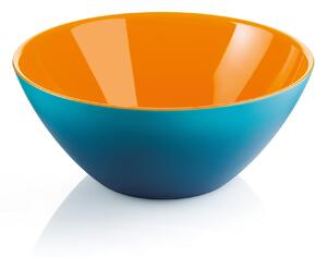 Ciotole contenitore Bicolore Grande 25xh1.5 cm - 2500 cc My Fusion Azzurro bianco Arancio