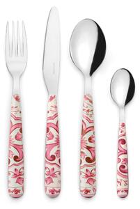Posate set 24 pezzi Linea BLUES in acciaio inox 18/10 AISI 420 di Altissima qualit� lavabili in lavastoviglie colore Lilla multicolor