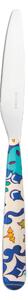Coltelli da Tavola 6 Pezzi Linea FLOWER&LEMON in acciaio inox 18/10 AISI 420 225 mm di Altissima qualit� lavabili in lavastoviglie colore blu multicolor