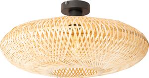 QAZQA - Lampada da soffitto orientale in bambù 50 cm - Ostrava I Soggiorno I Camera da letto - Bambù rotondo - LED adatto E27