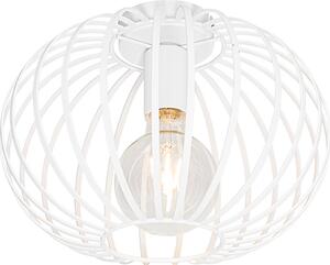 QAZQA - Plafoniera di design I lampada a soffitto I lampada I apparecchio bianco 30 cm - Johanna I soggiorno I camera da letto - acciaio rotondo - LED adatto E27