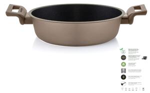 Tegame a due manici Grande 4 strati di rivestimento, fondo DOT induction Swordstone Diametro �25,6 x h 6,9 cm ingombro con manici 36 cm linea Cook&Strong bronzo