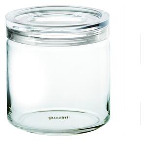 Barattolo corpo in vetro diametro 12xh10,5 cm - 500cc Spaghetti Latina con tappo in plastica con guarnizione salvaroma trasparente