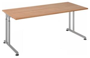 HAMMERBACHER ZS19 höhenverstellbarer Schreibtisch nussbaum rechteckig