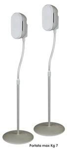 Coppia di supporti a Piantana per casse acustiche dolby surround regolabile in altezza