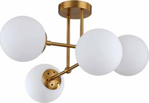 Lampada a sospensione Roma oro-bianca 4xE14x40W in metallo, dimensioni: 30x56x56 cm, IP20, Light Prestige