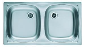 Lavello in acciaio inox ALVEUS Basic 160 satinato 780x435x0,6 mm 1039144