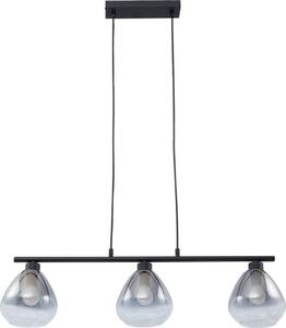 Lampada a sospensione Lindby Pendura, nero, vetro, lunghezza 75 cm