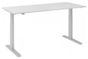 Scrivania regolabile in altezza XMKA | 2 motori | 120-180 cm | elettrica | grigia, colore telaio:argento, dimensioni piano d'appoggio:180 x 80 cm