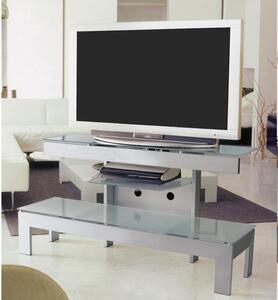 Porta TV Prisma in alluminio anodizzato portata max 60 kg Plasma da 32 in vetro acidato