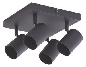 Faretto da soffitto Lindby Jorell, nero, 20 cm, 4 ganci, GU10