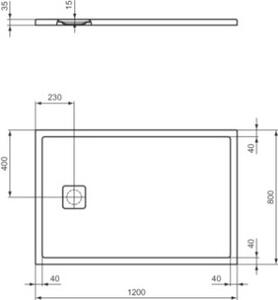 IDEAL STANDARD T5439FO Piatto doccia Ultra Flat Evo