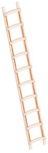 Layher 1046 Scala da carpentiere in legno a 10 pioli