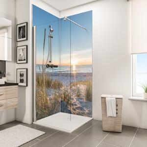Set di pannelli per doccia ad angolo Schulte, colore "Sonnenuntergang Düne", 2 x 90x210 cm, rivestimento murale, pannello composito in alluminio, alternativa alle piastrelle senza giunti