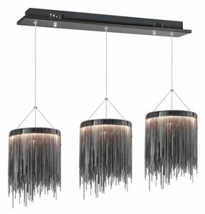 Lampadario a LED CASCATA nero-grafite 54W, bianco caldo, 1350 lm, metallo, dimensioni: 90x75x20 cm, IP20, Milagro