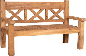 Panchina da giardino deVries "WOODIE" Rustique 160 in legno di teak Panchina in legno 163 x 82 x 99 cm