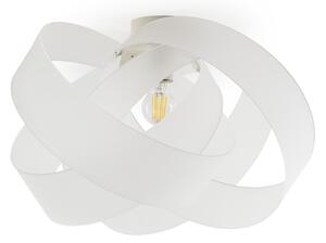 Plafoniera da soffitto NUVOLA 1 Luce � 54x h 31 cm - Peso 3,5 kg 70W E27 HGS, 15 W LED Supporto in Metallo Paralume in metacrilato Trasparente Satinato