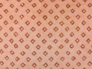 Cuscino decorativo in velluto rosa 45 x 45 cm con motivo a rombi stampato a blocchi boho decor accessori Beliani