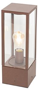 Lampada da esterno industriale a colonna, color ruggine, 40 cm, IP44, Charlois