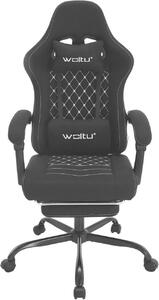 Sedia da gaming WOLTU con funzione massaggio, cuscino a molle insacchettate, ergonomica, tessuto a rete, nera