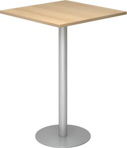BISTRO H88Q S - Tavolo da conferenza modulare 80 x 80, impiallacciato in rovere argentato